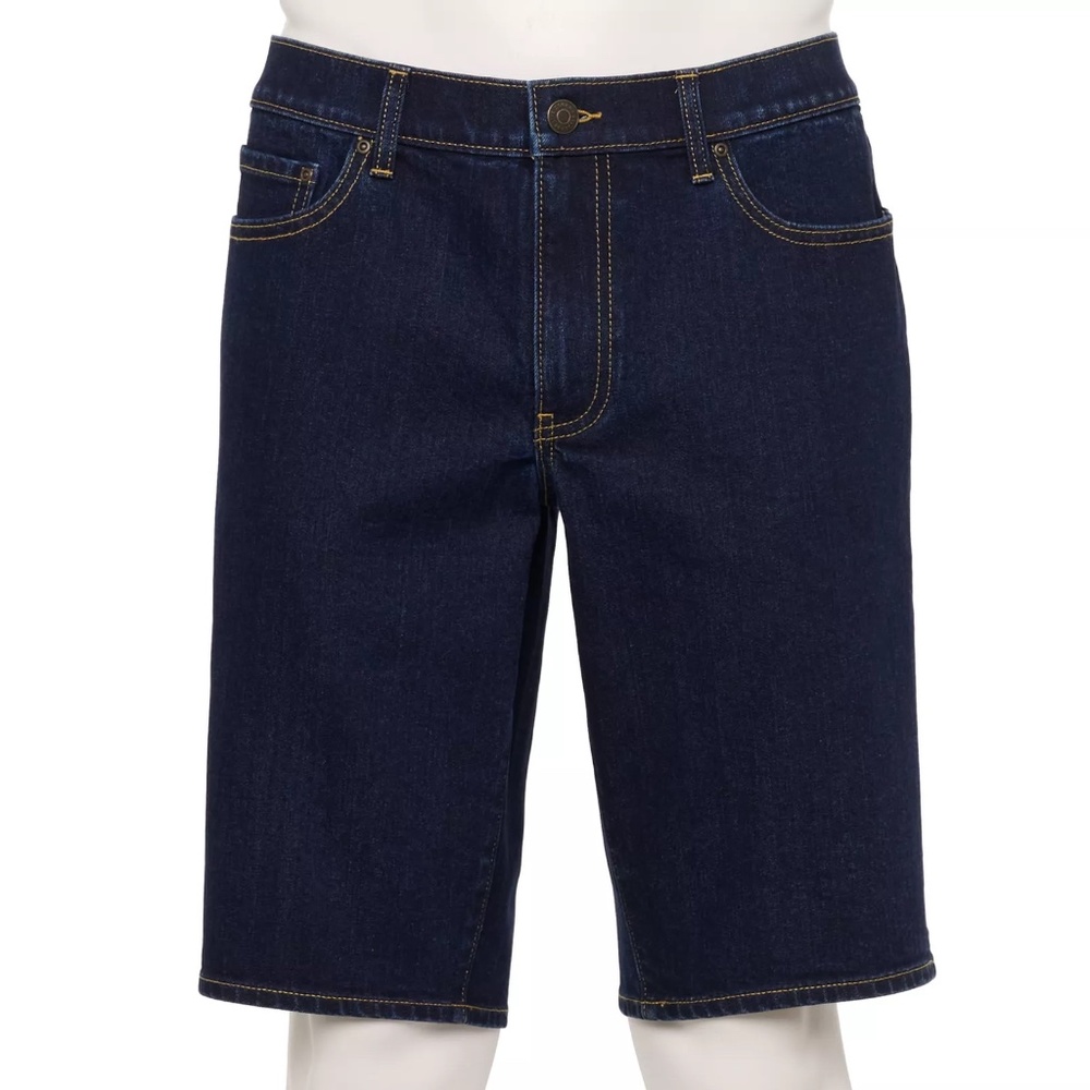 NEW MEN'S Sonoma Dark Wash Regular-Fit Denim Shorts 31